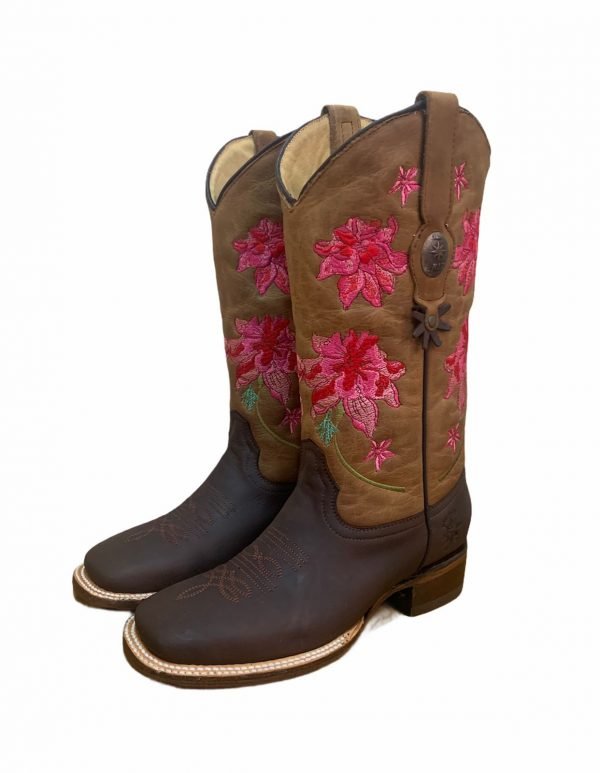 Botas Bordado Rosas